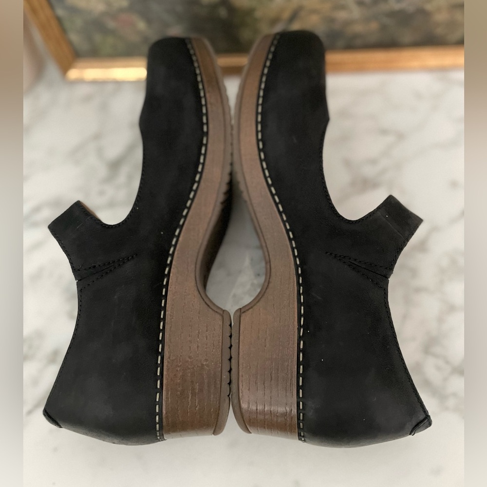 Dansko Beatrice Mary Jane Black Burnished Leather Size 40 - Picture 8 of 11